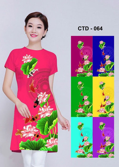 Vải áo dài cách tân in 3D mã số CTD-064