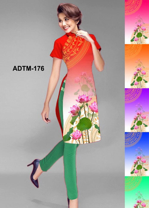 Vải áo dài cách tân in 3D mã số ADTM-176